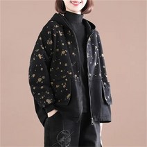 꽃소담 중년여성 루즈핏 후드 하프 트렌치코트 봄가을겨울 엄마옷 QQA1597