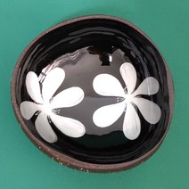 열쇠장식 베트남 수입 현관 키 수납 접시 야자 껍질 조개 아트 실내 물과일 샐러드 2704958188, 화이트