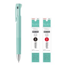 제브라 블렌 2색 볼펜&샤프 멀티펜 본품1개+리필2개(블랙1 레드1), 0.5, SNC (흑1적1), 블루그린 0.5 (BLEN 2+S)
