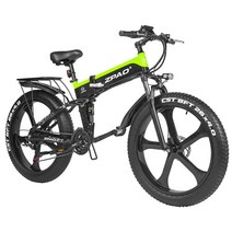접이식 휴대용 자전거 가벼운 미니벨로 전기 자전거 1000W 모터 48V 산악 눈 26 × 4.0 지방 타이어 전자, 01 48V 10.4Ah Battery