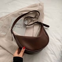 여성용 투웨이 반달 크로스 숄더백
