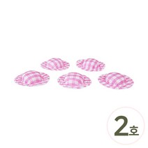 파스텔크래프트 미니어처 체크모자*2호*핑크*22mm(10개입)