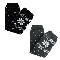 블랙베인 겨울 눈꽃 다리토시 레그워머 1+1 남성 여성 팔토시겸용 방한발열토시, 블랙+그레이