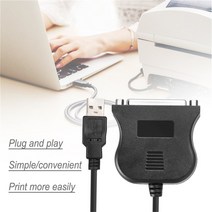 USB 2.0 25 핀 DB25 병렬 포트 케이블 IEEE 1284 1Mbps 프린터 어댑터 코드