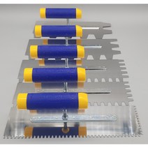 오케이타일공구 압착고데 본드고대 흙손 압착고대 갈갈이, 길이 250mm 홈깊이8mm, 1개