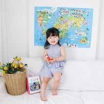 하뚱세계지도 2종 세트 + 하뚱세이카드 국기, 하뚱세계지도 + 하뚱국기카드