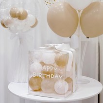[제작] DIY 레터링 포토 벌룬박스 / 홈파티 생일풍선 이벤트 파티용품 감성 어린이 셀프촬영, 문구형, 옵션8. 샌드화이트 BS.49 (화이트)