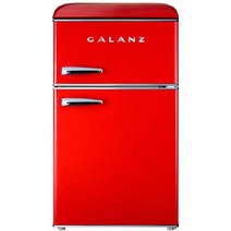 Galanz 레트로 컴팩트 냉장고 듀얼도어 미니 트루냉동기가 있는 조절식 기계온도조절기 레