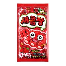 새콤짱 딸기맛 24개 천연 색소 쩰리 필링 불량식품 문방구 어린이 초등학생 선물, 상세페이지 참조, 상세페이지 참조