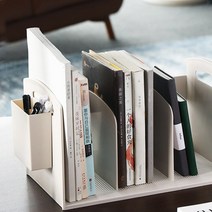 책곶이 책상 옆 책꽂이 파티션 책상용 책장 3칸, 화이트