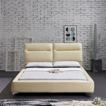 인조 가죽 앤디 매트리스 1750 퀸침대 침대, 머드그레이