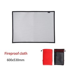 캠핑 야영지 바박메트 에어침대 꿀잠매트 내화 그릴 매트 천 난연 열 절연 패드 fire pit ember 매트 담요 야외 피크닉 바베큐, 600x530mm
