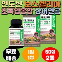 상어연골 해조칼슘 보스웰리아 관절 보스엘리아 프리미엄 해조칼슘 초록입홍합 판토텐산 추천 60정2통 울금 연골 리모넨 인도 NAG 테르페노이드, 2개