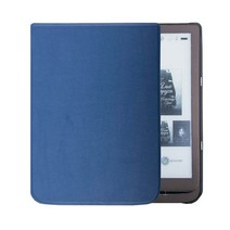 ebook리더기 이북리더 전자책뷰어 포켓북 740 컬러 프로(7.8인치) 리더용 마그네틱 전자책 커버 케이스 스마트 깨우기 기능이 있는 하드 백 쉘, 진한 파란색
