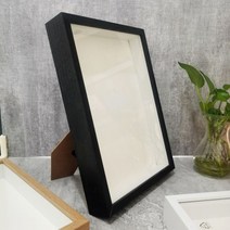 액자 틀 프레임 사진인화 그림자 상자 깊이 3cm 3 차원 작업을 표시하기위한 나무 벽 장식을위한 3D 그림, Black frame, 30X30cm, 1개