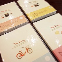 색연필 일러스트 따뜻한 느낌을 주는 다이어리북, 4.빨간자전거