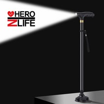 히어로인라이프 네발 사발 접이식 보행 지팡이 효도 선물 노인 어르신 할머니 할아버지, 프리미엄 4족 보행지팡이