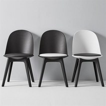 아트박스/꼬모까사 스텔톤-체어(6종택1), 블랙(화이트방석)