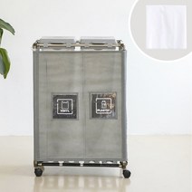 집생활연구소 프리미엄 재활용 분리수거함 2단, 그레이 + 전용 비닐 100매