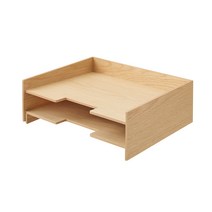 무인양품 MUJI 목제 서류 정리 트레이 A4 사이즈, 내추럴