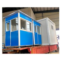 조립식 주택 옥외 판넬 간이 임시 야외창고 컨테이너 야외 경비실 사무실 모듈러 이동식주택, 1.5x2.0 블루
