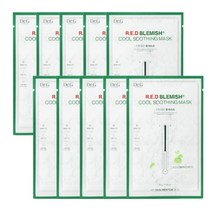 닥터지 레드 블레미쉬 쿨 수딩 마스크 10P 쿨 수딩 시트 마스크팩 여름철 홍조 열감 진정 영양공급 건조 건성 지성 민감성 쿨링 딥, 10팩, 30ml