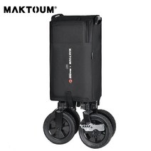 마코투 MAKTOUM 캠프카 야외 트레일러 캠핑카 4 륜 접이식은 트럭 트레일러를 당겨 함께 상품을 당깁니다, MAKTOUM 8인치 저소음 고무 휠은 모두 검은색입니, 1개