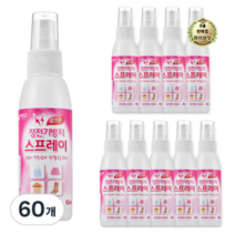 라이브잇 리빙굿 정전기방지 스프레이 로즈향, 60ml, 480개