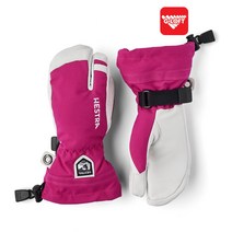 헤스트라 아미 레더 헬리 스키 JR 3핑거 퓨시아 30562- 보드 어린이 장갑