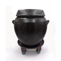대용량 소금 항아리 천일염 간수 구멍 숨쉬는 옹기 단지 + 이동식 받침대 30kg 20kg 15kg 10kg 쌀독