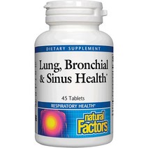 미국 Natural Factors 폐 기관지 호흡기 영양제 45정 폐 부비강, 상품선택