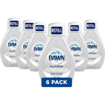 던 Dawn 프리 클리어 파워 워시 접시 세제 스프레이 473ml 6개, 배향 리필 16oz 6팩