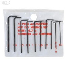 삼정정밀 L렌치세트(흑) 극소(0.7 2.0mm)10P 1SET 추천 파는곳