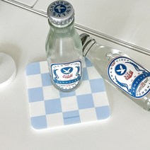 체커보드 블루 아크릴코스터, 체커보드블루아크릴코스터