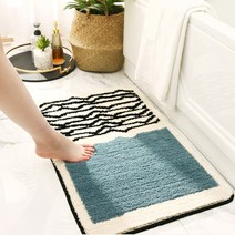 순면 발매트 면 발닦개 주방 욕실 발판 발 러그 매트, 라지 50x80_옐로우