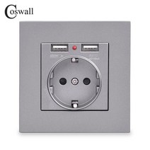 루이스폴센 ph5 버섯조명 취짐등 현대 led 타워멀티탭 디자인멀티탭 캠핑 멀티탭 coswall 듀얼 usb 충전 포트 16a wall eu russia 소켓 전원 콘센트 유리, PC 패널 소켓, 110-250v, 유럽 ​​연합