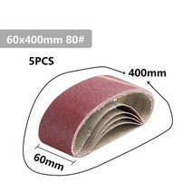 광택기 폴리셔 XCAN 60x400mm 샌딩 벨트 그릿 40/60/80/120 샌더 어태치먼트 그라인더 폴리셔 전동 공구, 04 60x400 Grit 80 5pcs