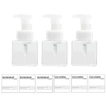 뉴앤룩 투명 250ml 핸드워시 거품용기 디스펜서 3p + 스티커6종