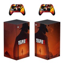 레드 데드 리뎀션 2 스킨 스티커 데칼 커버 Xbox 시리즈 X 콘솔용 컨트롤러 개 XSX 비닐, 한개옵션1, 06 빨간