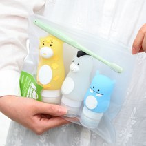 휴대용 실리콘 공병 여행용 화장품 샴푸 리필 튜브 용기 50ml 70ml 90ml, 기린(90ml)