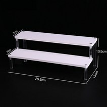 미니카 정리대 아크릴 자동차 진열대 레이어 디스플레이 스탠드 편리한 빌딩 블록 장난감, 2단 30x7cm 흰색