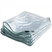대형 투명 방풍 비닐 PVC 방진 방수 천막 그늘막 커튼형 테라스 가게 바람막이, 1.6mx4m