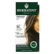 허바이틴트 Herbatint 퍼머넌트 헤어컬러 젤 5C 밝은 회갈색 135ml(4.56fl oz), 3개