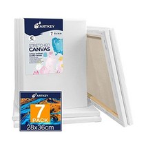 그림용 Artkey 캔버스 8 x 10인치 10팩 캔버스 10온스 삼중 프라이밍 무산성 100 면 빈 캔버스 유성 페인트 아크릴용 아트 캔버스, 11