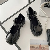 메드블루 5CM 여성 키높이 복고 메리제인 워커 Z35_DI_690