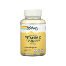 Solaray 솔라레이 비타민C 로즈힙 아세로라 함유 1000mg 100정, 250정, 500mg