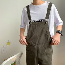 오버롤멜빵바지 작업복 캐주얼 멜빵 바지 남성