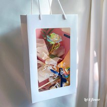 LED 홀로그램 장미 사탕꽃다발 오로라장미 무드등 화이트데이 로즈데이 특별한선물, 홀로그램 장미+LED전구, 블랙