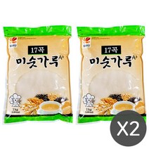 뚜레반 17곡미숫가루 1kg X 2 미숫가루 미수가루 선식 생식 대용식 아침대용