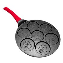붙지 않는 팬케이크 팬 팬케이크 철판 크레페 팬 유도 팬케이크 크레페 메이커, 하나, 블랙 & 레드